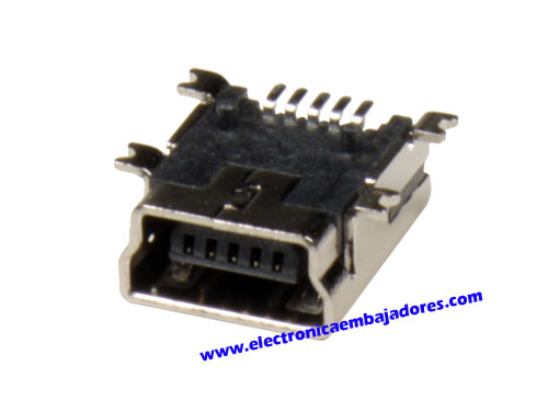 Connecteur mini-USB-A 5 Póles Femelle Circuit Imprimé - NI5035