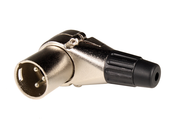 Ficha XLR Aérea Macho Cotovelo 3 Pinos