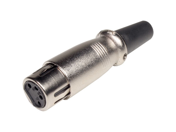 Ficha XLR Aérea Fêmea 4 Pinos - 10.235/4/F