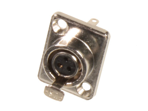 Connecteur mini-XLR Embase Femelle 3 Pòles - MXLR-3G-C