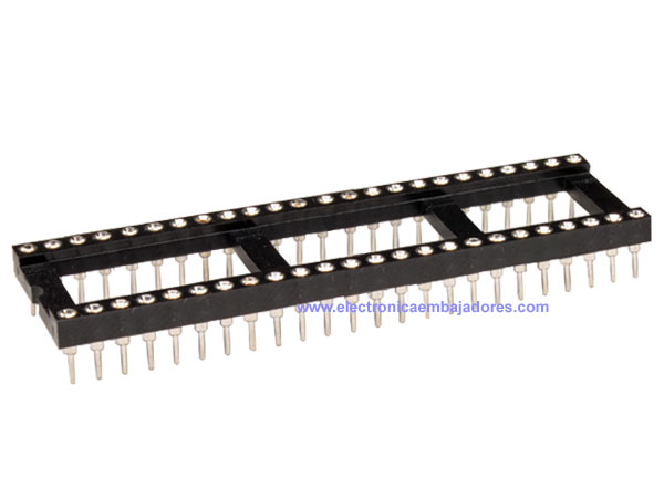 DIL Socket Integrated Circuit - 48 Pins - Wide - Turned Pin