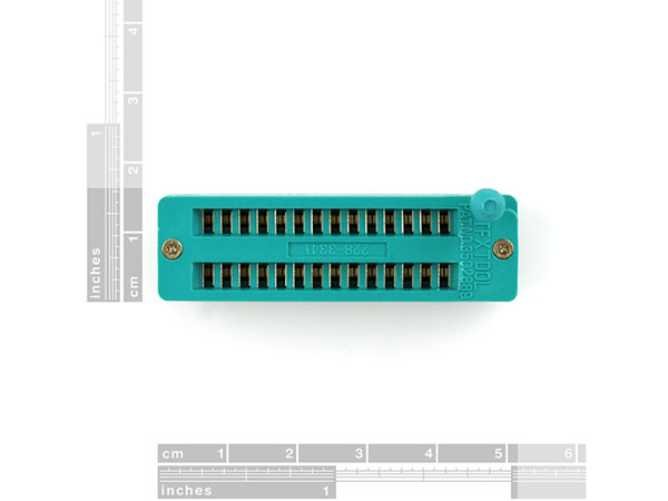 Zócalo Circuito Integrado Insercion Nula 28 Pin - ZIF - 7,62 mm - PRT-09175