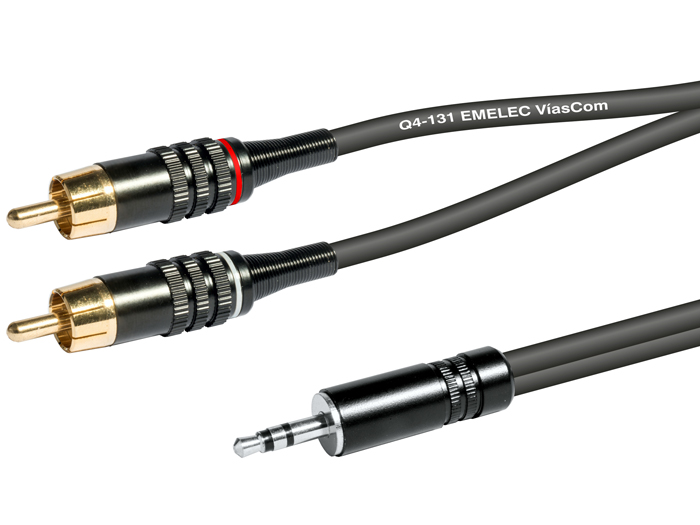 Jack 3.5 Stereo Male to 2 RCA Cable, 5.0 m Professional - EQ660505S