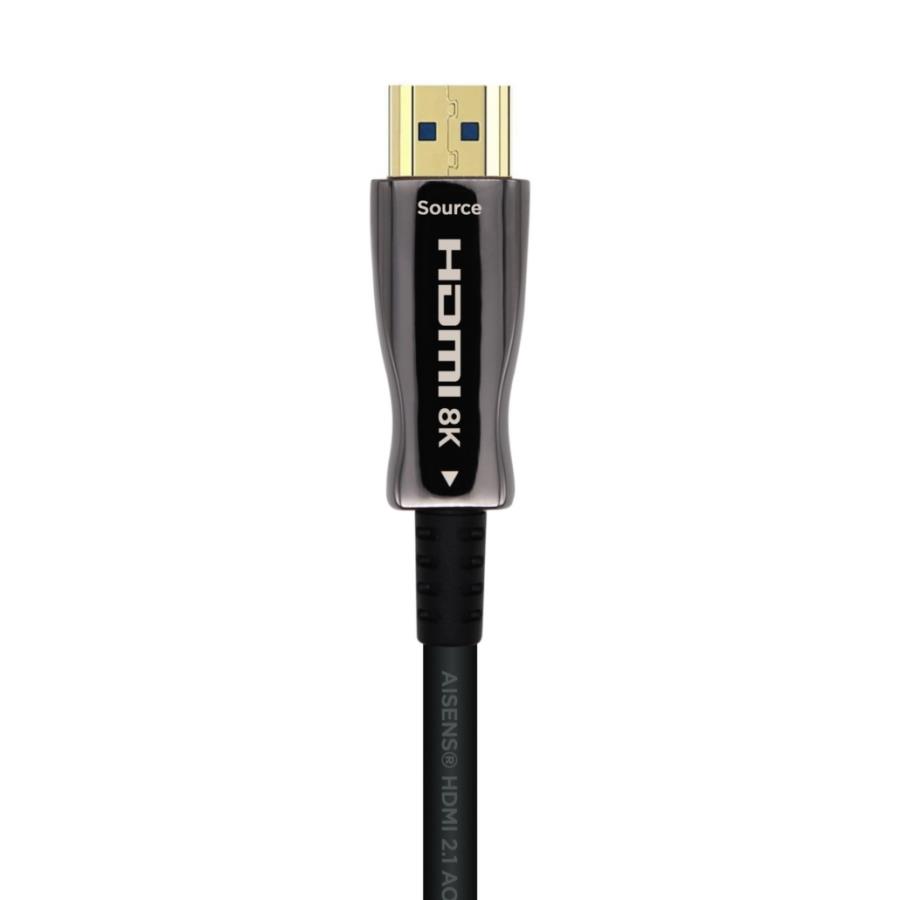 Aisens A153-0517 - HDMI to HDMI Cable V2.1 AOC 8K@60Hz 4K@120Hz 48Gbps - Black - 60 m