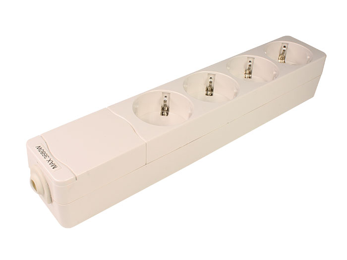 Simon BM438405 - Base Múltiple Red 4 Tomas con Tierra sin Cable