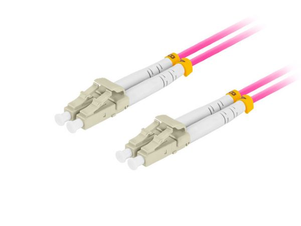 Lanberg - Cable Fibre Optique LC-UPC à LC-UPC - MM OM4 50-125 LSZH 3,0 mm - 15 m - FO-LULU-MD41-0150-VT