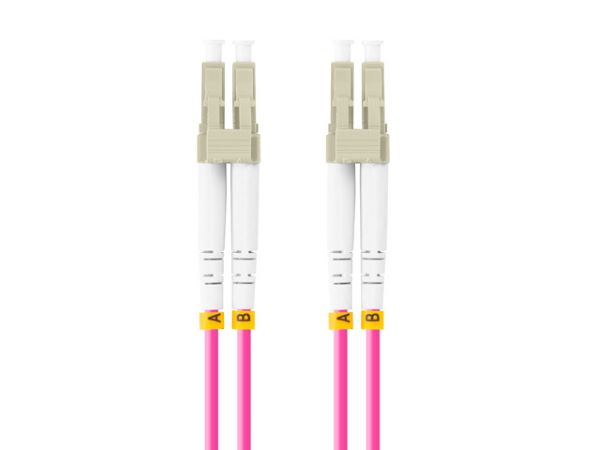 Lanberg - Cable Fibre Optique LC-UPC à LC-UPC - MM OM4 50-125 LSZH 3,0 mm - 15 m - FO-LULU-MD41-0150-VT