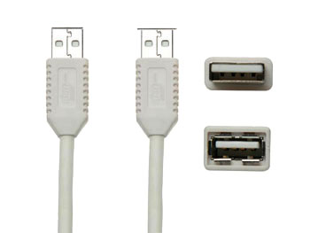 Cabo USB 2.0 - USB-A Macho a USB-A Fêmea - 0,15 m