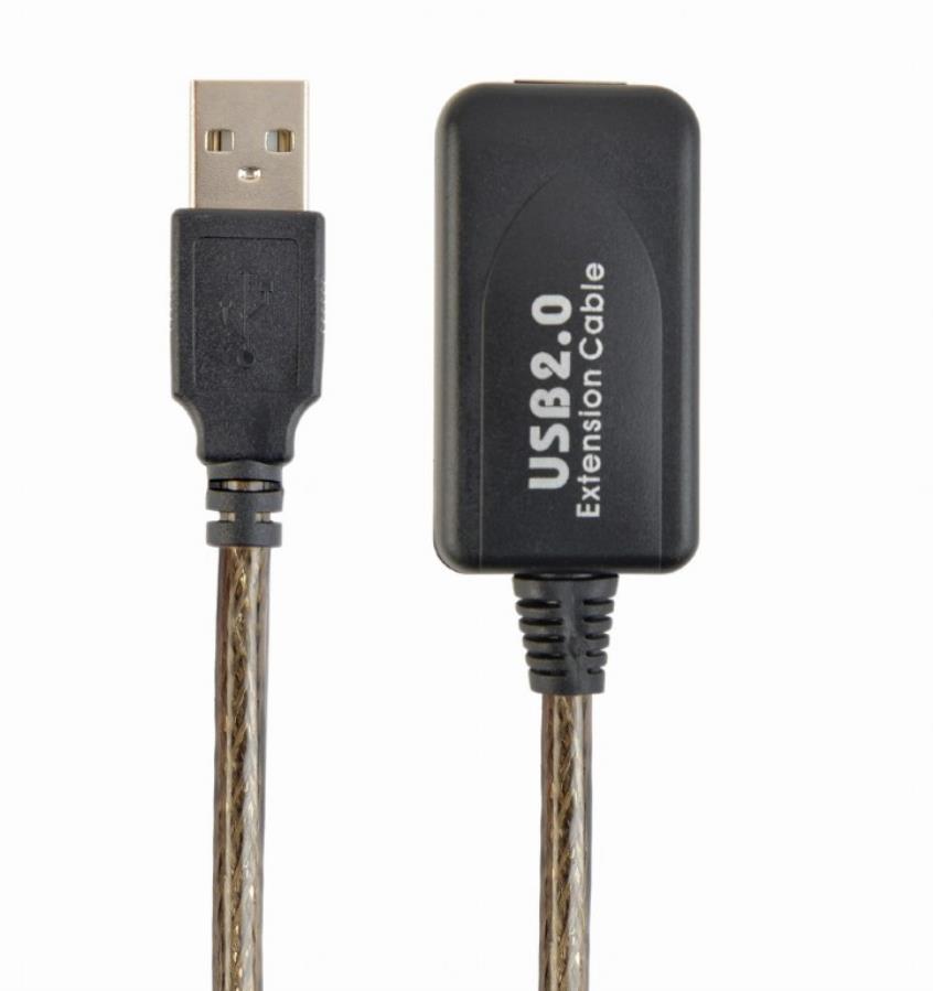 Cablexpert UAE-01-10M - Cabo USB 2.0 Amplificado - USB-A Macho a USB-A Fêmea - 10 m