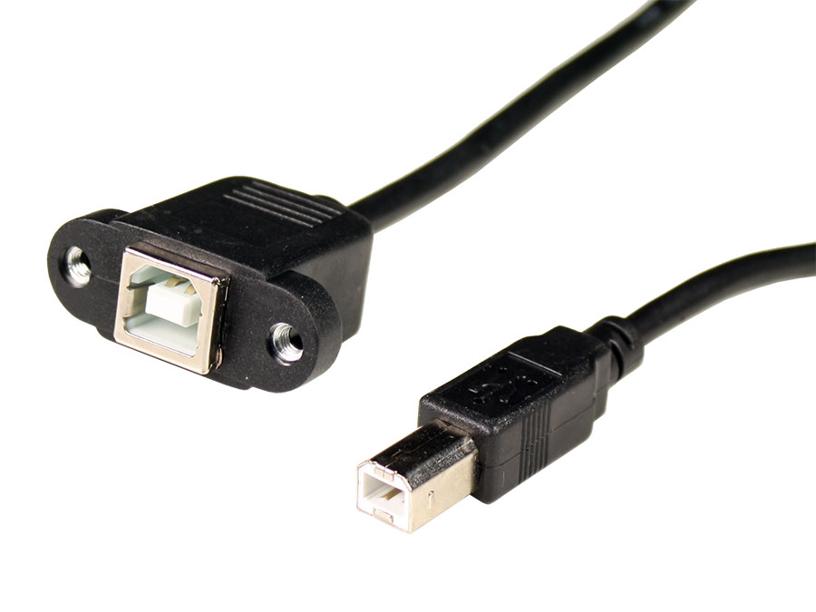 Câble USB 2.0 - USB-B Mâle vers USB-B Femelle - 0,25 m - Montage