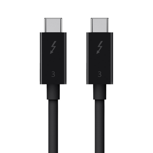 Belkin - Câble Thunderbolt 3 - USB-C Mâle vers USB-C Mâle - 0,8 m - 100 W - F2CD084bt0.8MBK