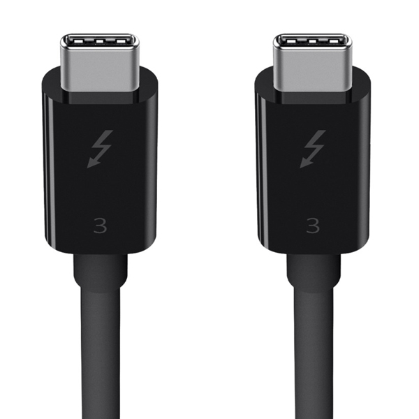 Belkin - Cable Thunderbolt 3 - USB-C Macho a USB-C Macho - 0.8 m - 100 W - F2CD084bt0.8MBK