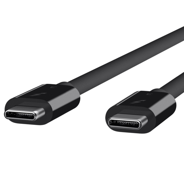 Belkin - Cable Thunderbolt 3 - USB-C Macho a USB-C Macho - 0.8 m - 100 W - F2CD084bt0.8MBK