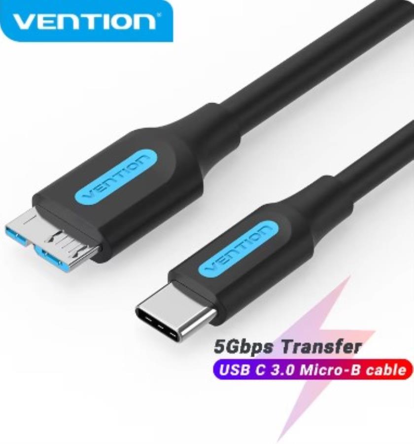 VENTION CQABD - Cabo USB-C Macho para Micro-B Macho - USB 3.0 (CQA) - 0,5 m - 2 A - 5 Gbps