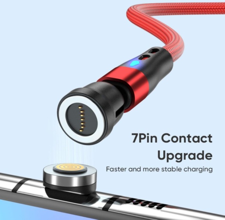 Conexión magnética giratoria Datos/Carga USB-A Macho a USB-C / micro USB - 0,5 1, 1, 2 y 2 m