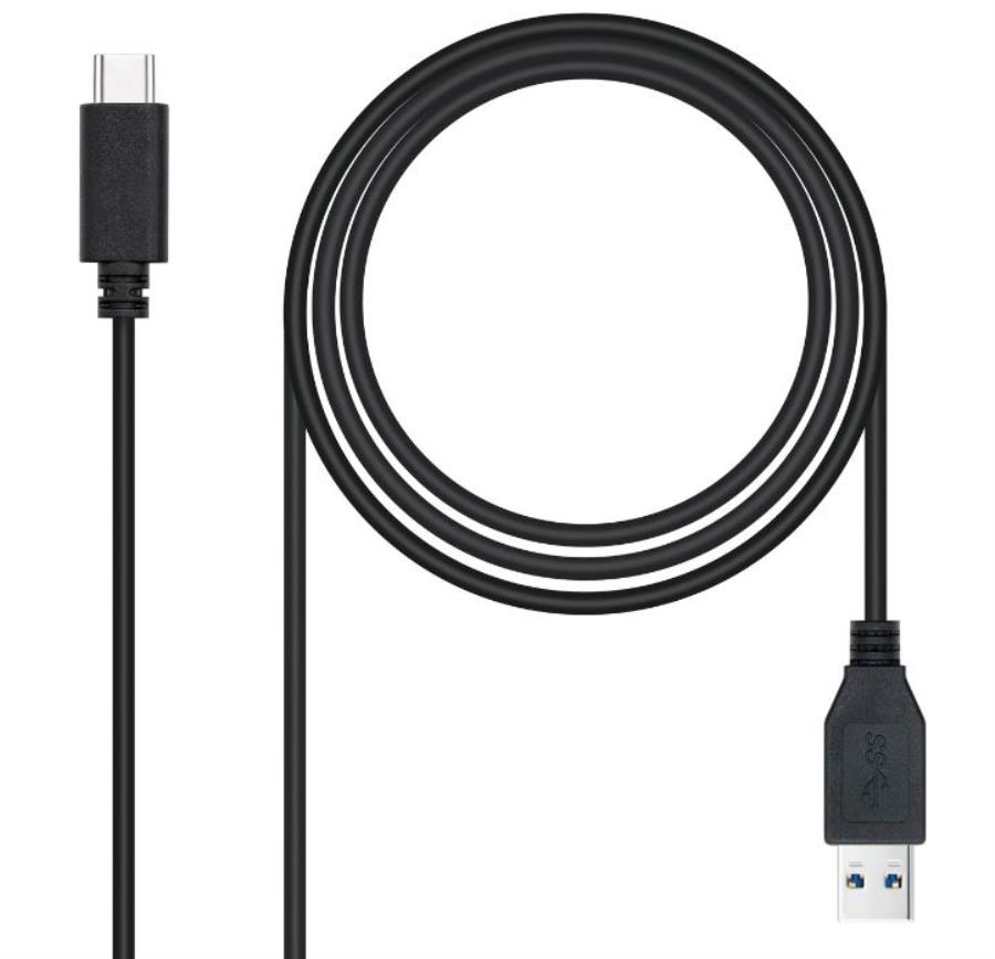Nanocable - Connexion USB-A mâle - USB-C mâle 1M 3.1 GEN2 10Gbps 3A - 10.01.4001