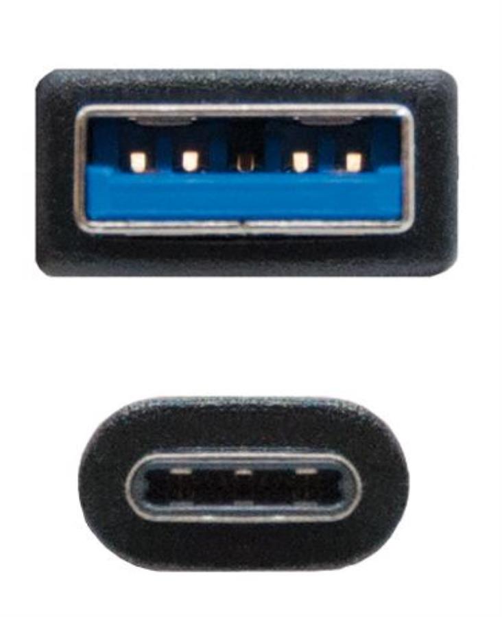 Nanocable - Connexion USB-A mâle - USB-C mâle 2M 3.1 GEN2 10Gbps 3A - 10.01.4002