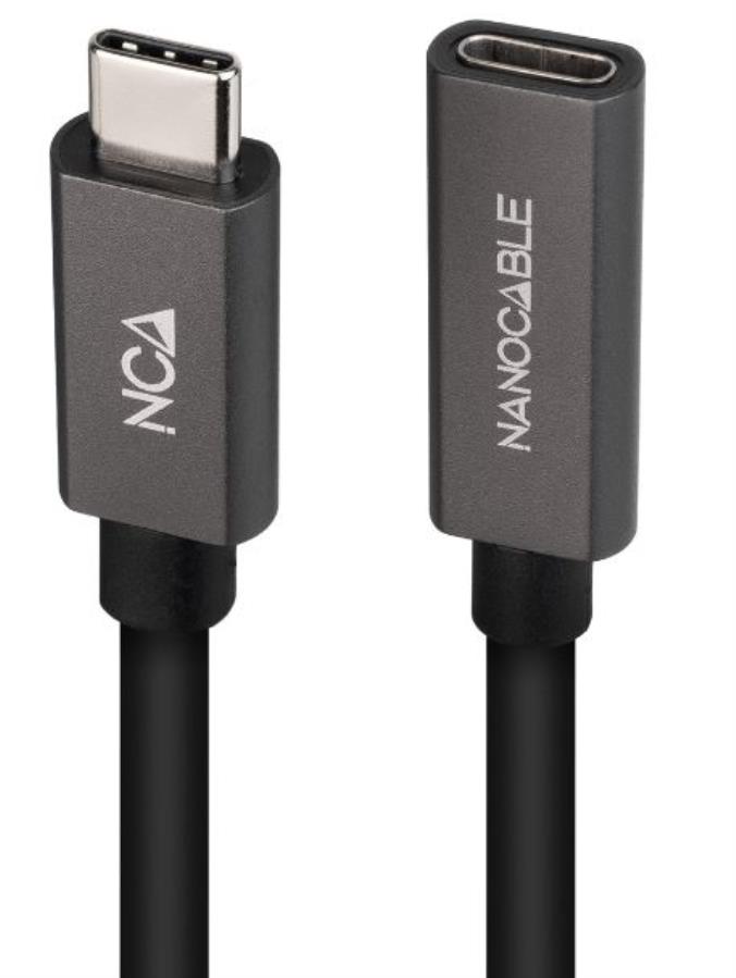 Nanocable - Connexion USB-C mâle - USB-C femelle 2M 3.2 GEN2x2 4K/60Hz - 10.01.4402
