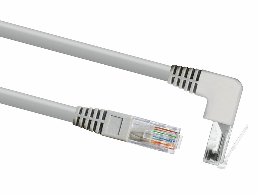 Cable de Conexión UTP Cat. 6 Macho Acodado - Macho Recto 5m