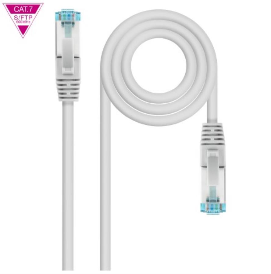 Connexion Cat.7 - 600 Mhz - LSZH SFTP PIMF AWG26 - Gris - Mâle - Mâle 0,5 m