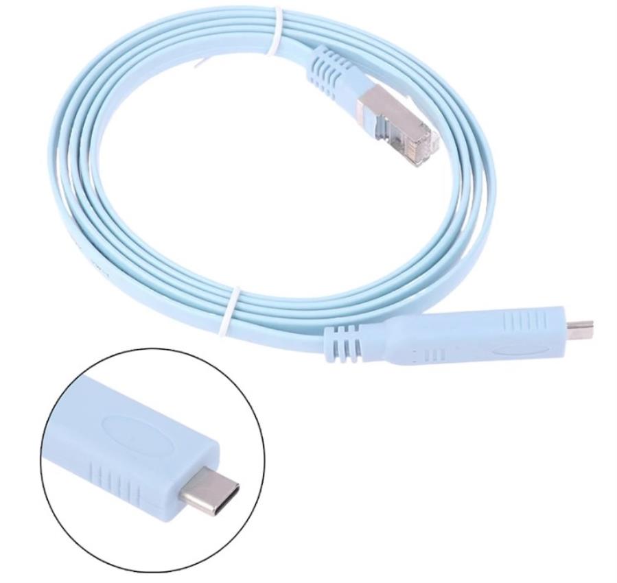 Cabo de consola RJ45 8P8C para USB-C 3.1 (RS232) com chip FTDI - 1,8 m