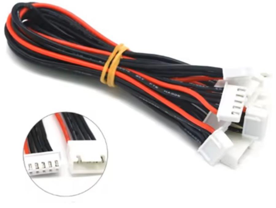 Cable de conexión JST XH 4s - Macho recto a Hembra recta 5 contactos - 20 cm - 5 Unidades