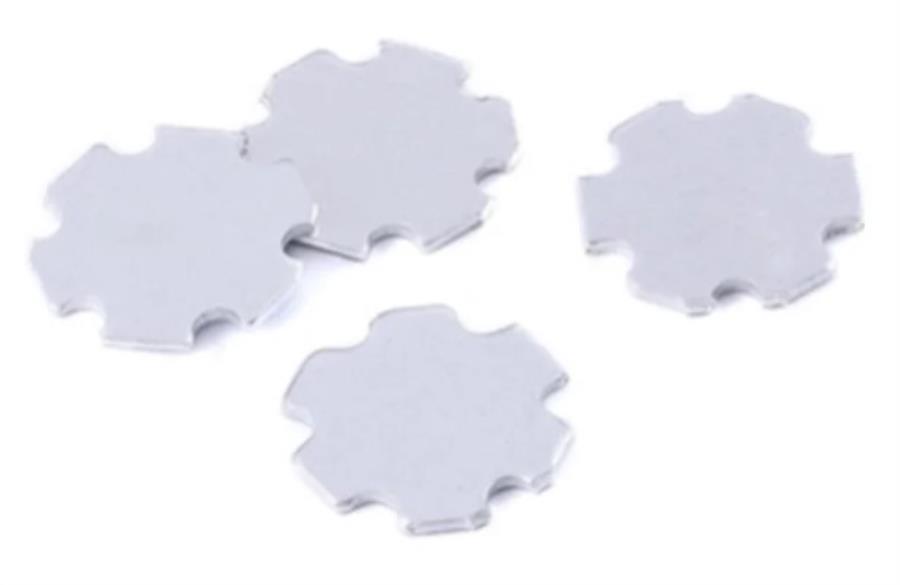 Isolateur en aluminium de 20,0 mm pour modules LED étoile à 2 broches - 100 unités