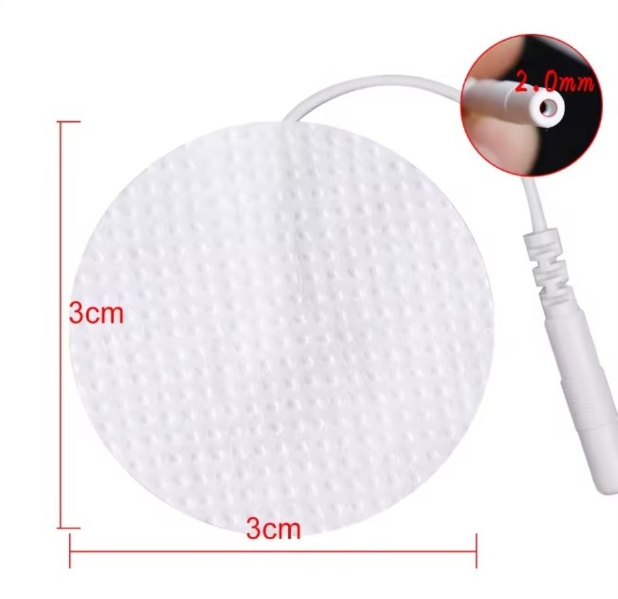 Elétrodo de estimulação circular Ø 32 mm e conector Gigtail de 2 mm - 40 unidades (20 pares)