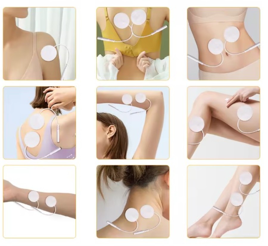 Électrode de stimulation circulaire Ø 32 mm et connecteur Gigtail de 2 mm - 40 unités (20 paires)