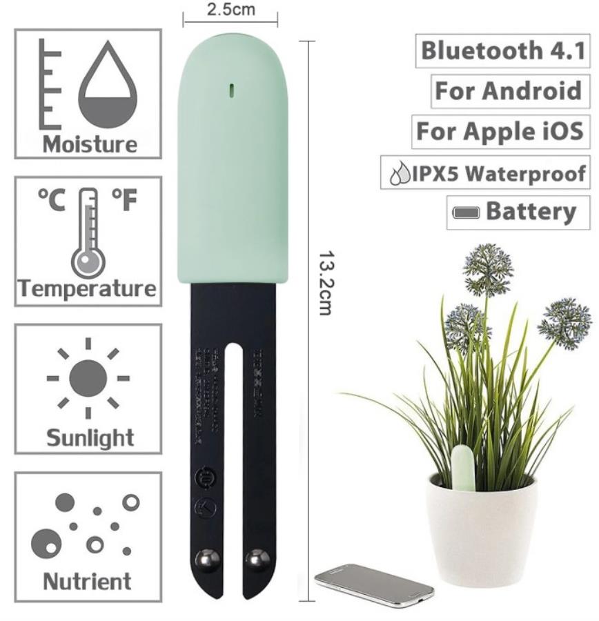 HHCCJCY01HHCC - Monitor inteligente de suelo Bluetooth para plantas y flores