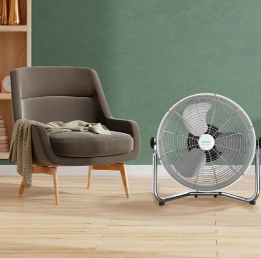 Cecotec EnergySilence 4500 GyroPro - Ventilador Industrial para Piso - 3 Velocidades - 3 Lâminas Metálicas - Ø 45 cm - 110 W