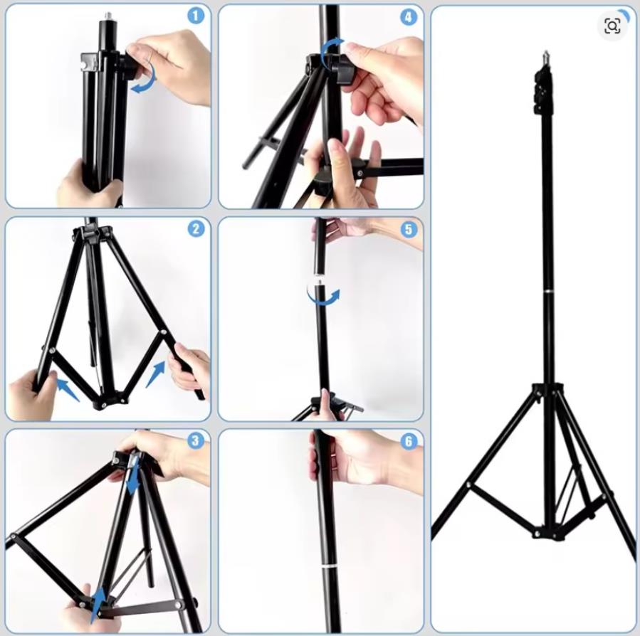 Antela - Anillo de luz regulable - Ø 33 cm (12”), con control remoto y trípode de 50 cm