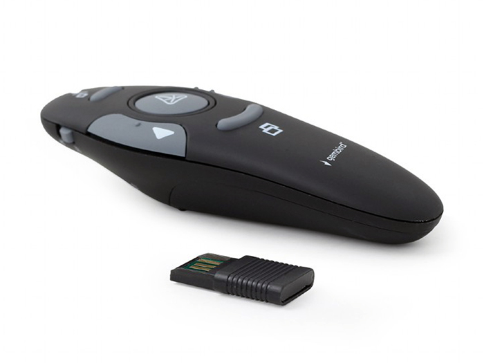 Gembird WP-L-01 - Puntero Láser RF 10 m - USB - Negro