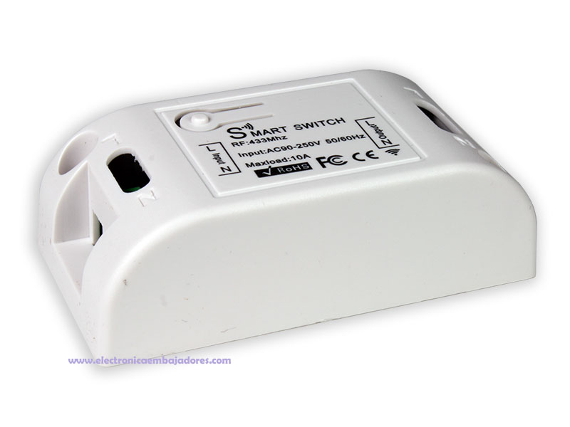 Receptor sem fio 433 MHz 1 canal 230 Vac