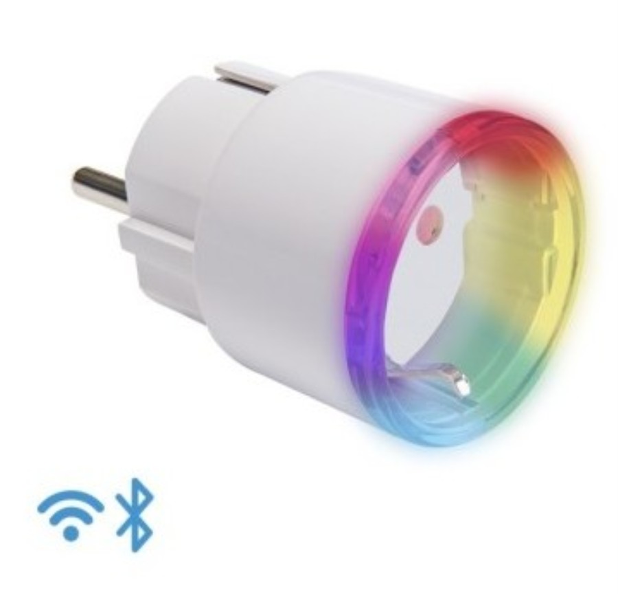Shelly Plus Plug S - Enchufe inteligente WiFi de 12 A 2500 W con indicadores LED del consumo de energía