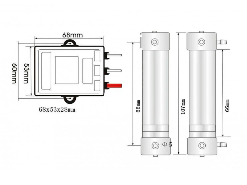 Tubo Generador de Ozono - 500 mg hora