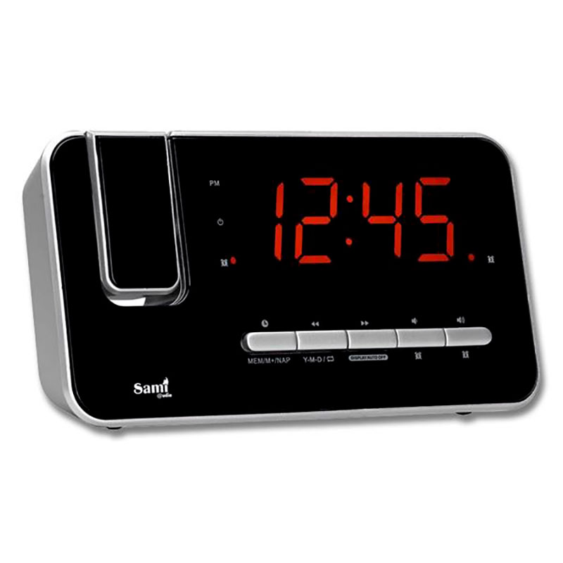 Projection Alarm Clock Radio 180º with Digital FM | Dual Alarm 