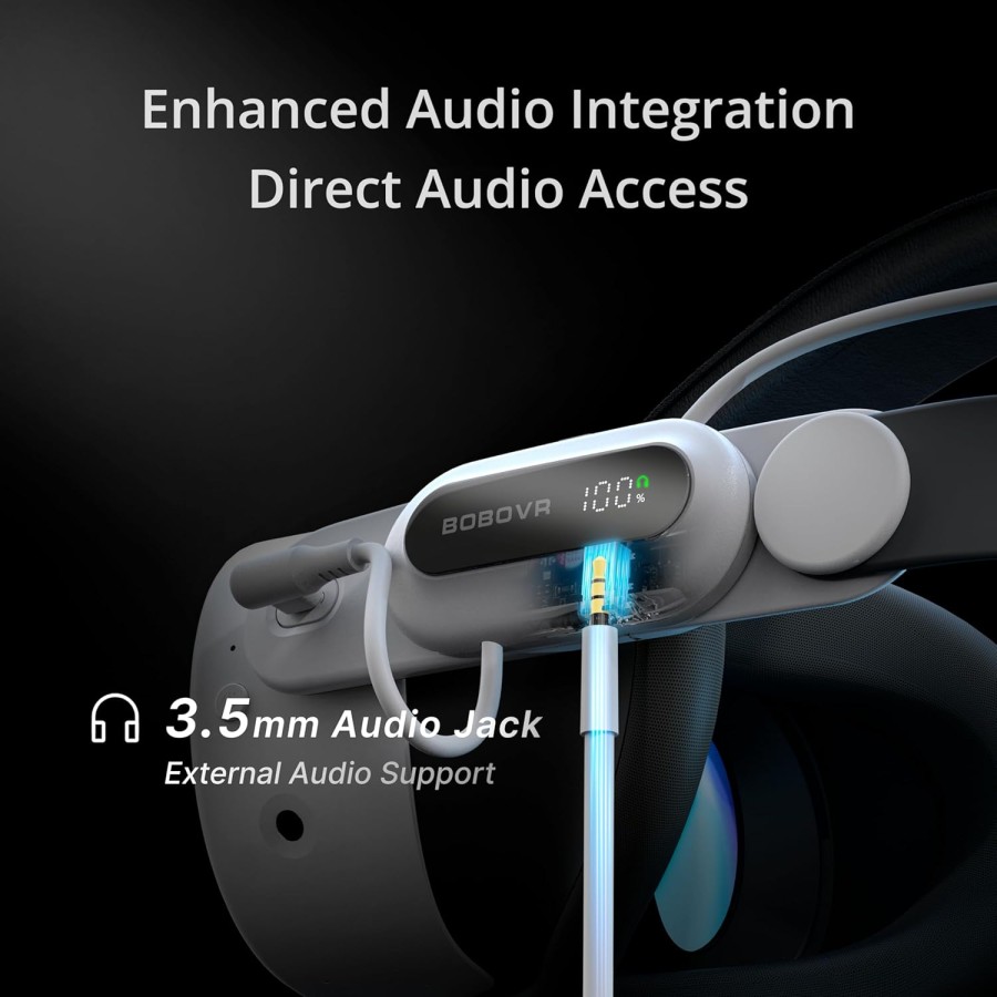 BoboVR E3 Pro - Batterie pour Meta Quest 3 et 3S - 10 000 mAh