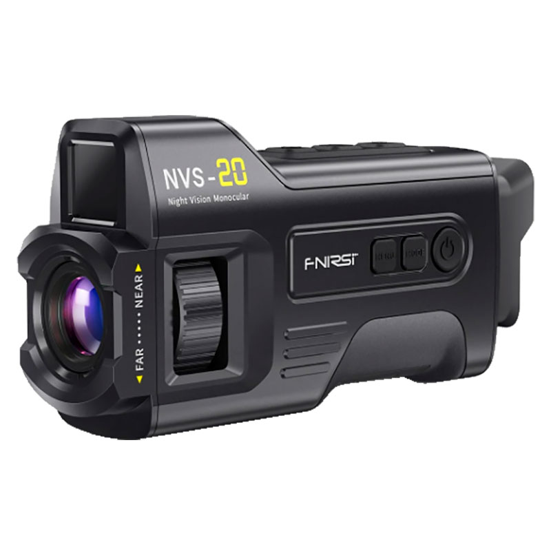 FNIRSi NVS-20 - Monoculaire numérique de vision nocturne avec IR 850 nm, vidéo 4K et zoom électronique 6×
