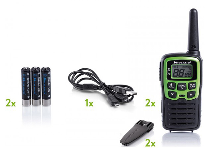 Midland XT30 - Walkie-Talkie PMR 446 - Paire - C1177