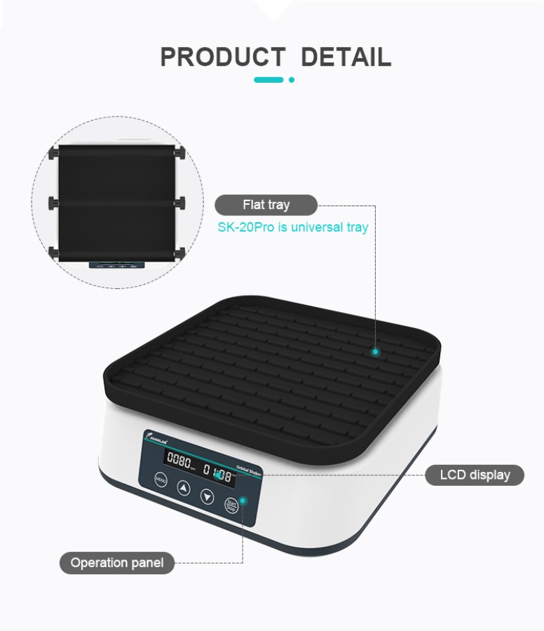 Joanlab SK-20Pro - Agitateur orbital avec régulation du temps et de la vitesse