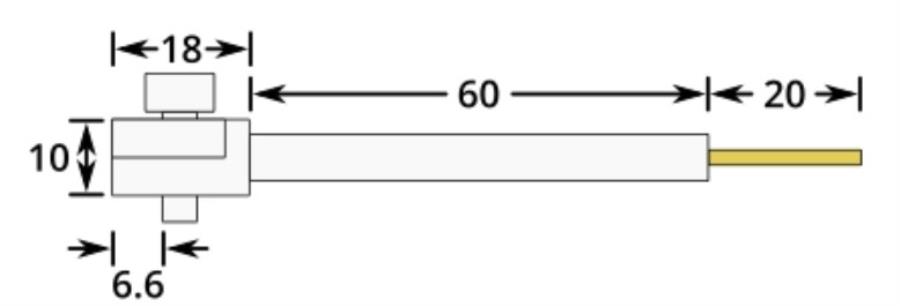 Ossila C2013P1 - Portaelectrodo y electrodo de lámina de platino - 10 x 15 mm