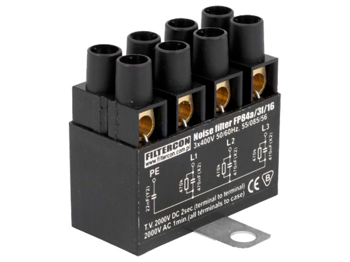 Filtro EMI/RFI Base RC Trifásico - Cx: 470 nF; Cy: 22 nF - FP84A3F16