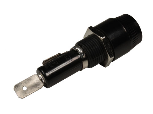 Screw type Chassis Panel-Mount Fuse Holder - 6.3 x 32 mm - Fast-On