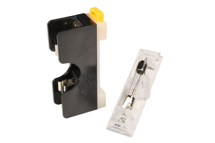 DIN Rail Fuse Holder - 2 Fuses 6 x 32 mm