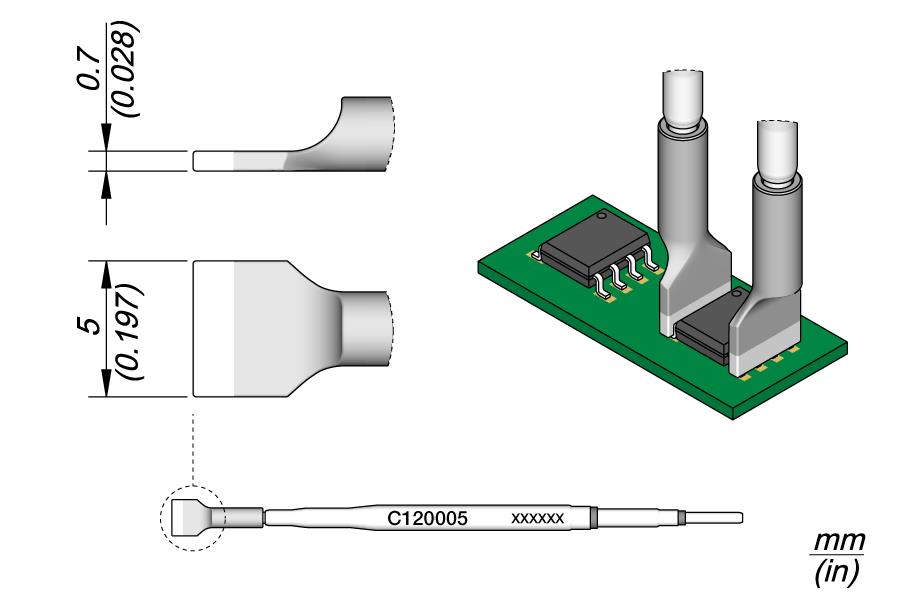JBC C120005 - Blade Cartridge Ø 5 - JBC C120005