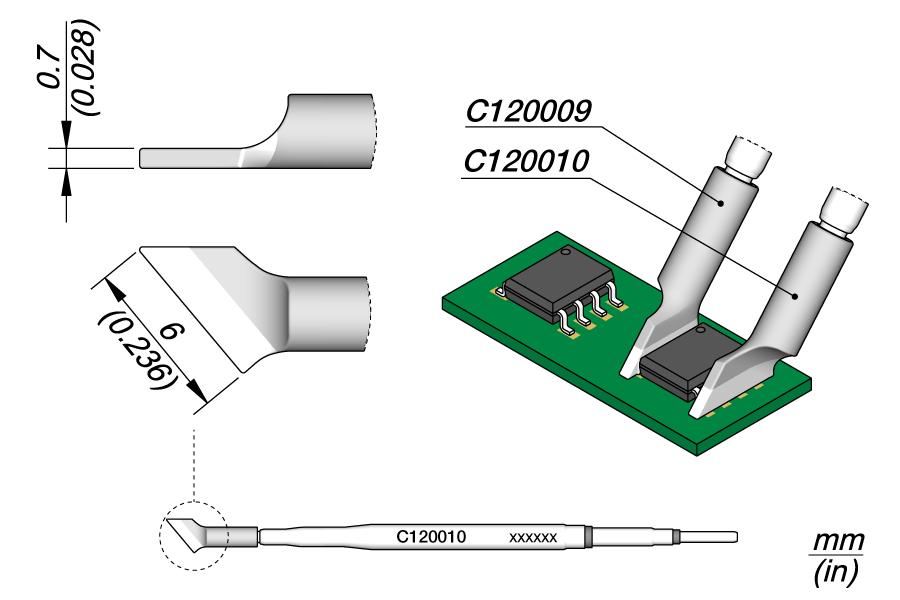 JBC C120010 - Blade Cartridge 6 Left - JBC C120010