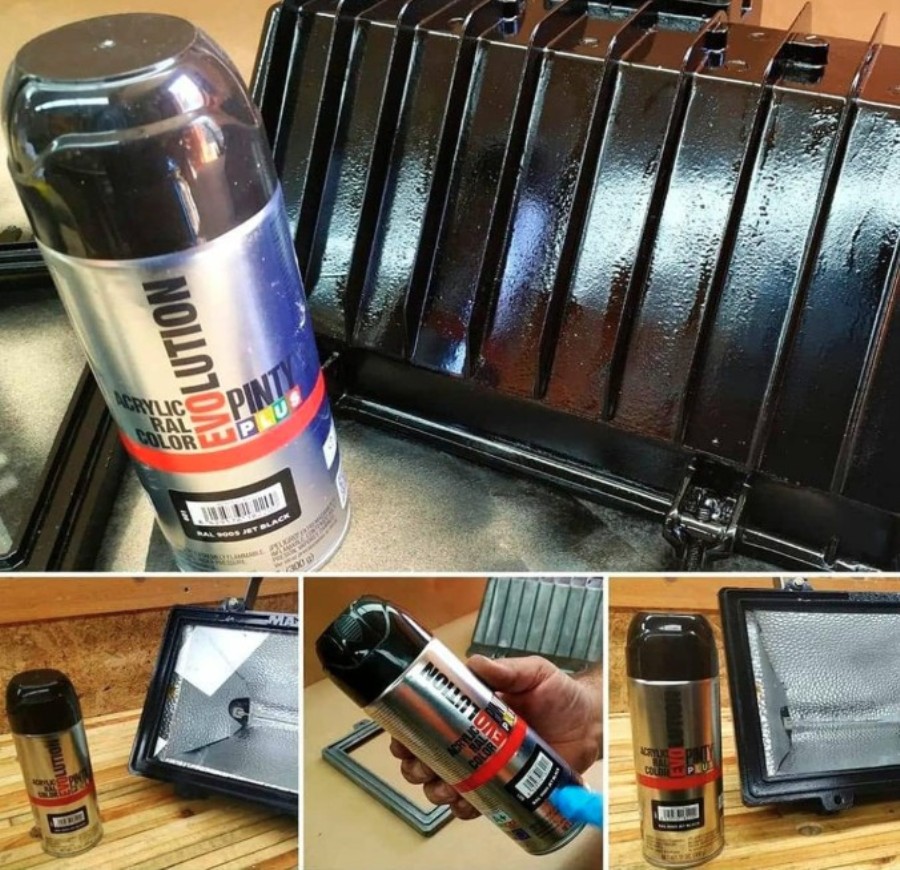 Tinta acrílica em spray - Preto RAL 9005 - 520 cc