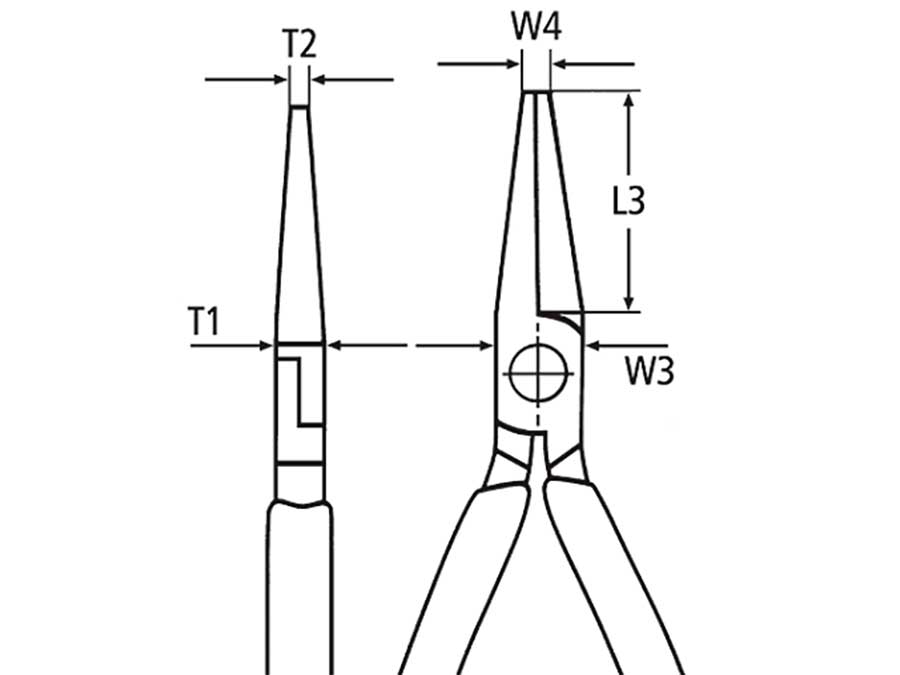 Knipex 26 16 200 - Alicate de ponta reta de cegonha - VDE 1000V