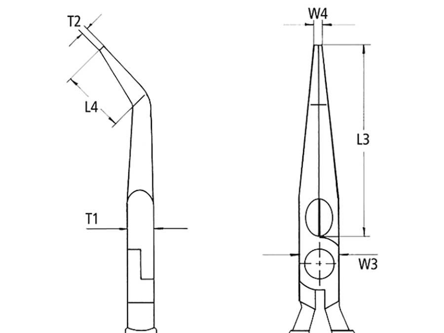 Knipex 26 26 200 - Alicate de ponta reta cegonha - VDE 1000V
